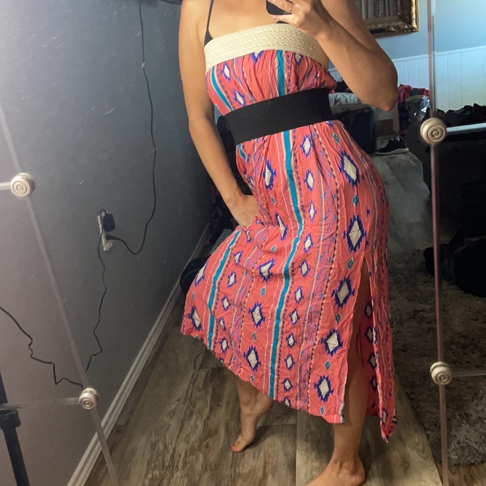 Maxi skirt with slits - Picture 4 of 9